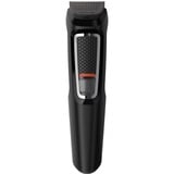 Philips MULTIGROOM Series 3000 MG3740/15 9-en-1 Visage et Cheveux, Tondeuse Noir, Noir, Rectangle, Barbe, Oreille, Sourcil, Moustache, Nez, Acier inoxydable, Batterie, 60 min