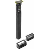 Philips OneBlade Face QP1424/10, Tondeuse à barbe Noir, Rasoir à grille, Charbon de bois, Batterie, 30 min, 8 h, 0,5 W