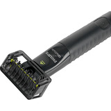 Philips OneBlade Face QP1424/10, Tondeuse à barbe Noir, Rasoir à grille, Charbon de bois, Batterie, 30 min, 8 h, 0,5 W