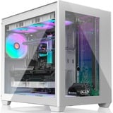 RAIJINTEK  boîtier bench/show Blanc | 2x USB-A | 1x USB-C | Window