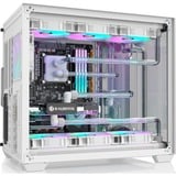 RAIJINTEK  boîtier bench/show Blanc | 2x USB-A | 1x USB-C | Window