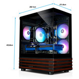 Thermaltake PC-000135-DE, PC gaming Ardoise/bois