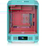 Thermaltake  boîtier midi tower Menthe/Rouge | 4x USB-A | 1x USB-C | Verre Trempé