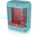 Thermaltake  boîtier midi tower Menthe/Rouge | 4x USB-A | 1x USB-C | Verre Trempé
