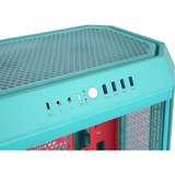 Thermaltake  boîtier midi tower Menthe/Rouge | 4x USB-A | 1x USB-C | Verre Trempé