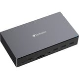 Verbatim CDS-17 Avec fil USB 3.2 Gen 1 (3.1 Gen 1) Type-C Noir, Gris, Station d'accueil Aluminium/Noir, Avec fil, USB 3.2 Gen 1 (3.1 Gen 1) Type-C, 100 W, 3,5 mm, 1000 Mbit/s, Noir, Gris