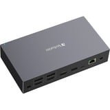 Verbatim CDS-17 Avec fil USB 3.2 Gen 1 (3.1 Gen 1) Type-C Noir, Gris, Station d'accueil Aluminium/Noir, Avec fil, USB 3.2 Gen 1 (3.1 Gen 1) Type-C, 100 W, 3,5 mm, 1000 Mbit/s, Noir, Gris