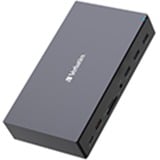 Verbatim CDS-17 Avec fil USB 3.2 Gen 1 (3.1 Gen 1) Type-C Noir, Gris, Station d'accueil Aluminium/Noir, Avec fil, USB 3.2 Gen 1 (3.1 Gen 1) Type-C, 100 W, 3,5 mm, 1000 Mbit/s, Noir, Gris