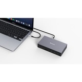 Verbatim CDS-17 Avec fil USB 3.2 Gen 1 (3.1 Gen 1) Type-C Noir, Gris, Station d'accueil Aluminium/Noir, Avec fil, USB 3.2 Gen 1 (3.1 Gen 1) Type-C, 100 W, 3,5 mm, 1000 Mbit/s, Noir, Gris