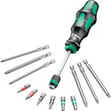 Wera 05051017001 Tournevis manuel Tournevis multi-embouts Tournevis multifonctionnel, Set d'embouts de vissage Noir/Vert, 173 mm, 7,3 cm, 80 mm, 403 g, Noir/Vert