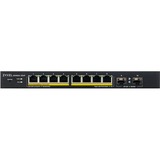 Zyxel GS1900-10HP V2 PoE/GE/SMA/08, Switch Noir, 8x RJ-45 Gigabit PoE, 2x SFP, 77 W