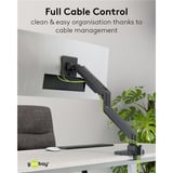 goobay Support moniteur unique gaming avec ressort à gaz, Support de moniteur Noir