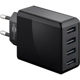 goobay chargeur USB 4 ports (30W) noir Noir