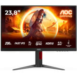 AOC G4 24G4HA écran plat de PC 60,5 cm (23.8") 1920 x 1080 pixels Full HD LED Noir, Rouge Moniteur gaming Noir (Mat), 1x DisplayPort, 2x HDMI, 200 Hz, 60,5 cm (23.8"), 1920 x 1080 pixels, Full HD, LED, 1 ms, Noir, Rouge