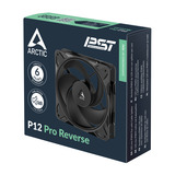 ARCTIC P12 Pro Reverse ventilateur de boîtier Noir, 120 x 120 x 27 mm, PWM