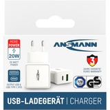 Ansmann HC218PD Blanc Intérieure, Chargeur Blanc, Intérieure, Secteur, 12 V, Blanc