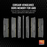 Corsair 32 Go DDR5-6000 (2x 16 Go) mémoire vive Noir, CMK32GX5M2D6000Z38, XMP, EXPO