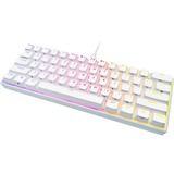 Corsair CH-9194114-DE - Tastatur clavier USB Allemand Blanc Blanc, Layout DE (QWERTZ), Cherry MX RGB Speed Silver, 60%, 60%, USB, Clavier mécanique, LED RGB, Blanc
