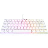 Corsair CH-9194114-DE - Tastatur clavier USB Allemand Blanc, clavier gaming Blanc, Layout DE, Cherry MX RGB Speed Silver, 60%, USB, Clavier mécanique, LED RGB, Blanc