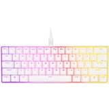 Corsair CH-9194114-DE - Tastatur clavier USB Allemand Blanc, clavier gaming Blanc, Layout DE, Cherry MX RGB Speed Silver, 60%, USB, Clavier mécanique, LED RGB, Blanc