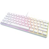 Corsair CH-9194114-DE - Tastatur clavier USB Allemand Blanc, clavier gaming Blanc, Layout DE, Cherry MX RGB Speed Silver, 60%, USB, Clavier mécanique, LED RGB, Blanc