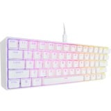 Corsair CH-9194114-DE - Tastatur clavier USB Allemand Blanc, clavier gaming Blanc, Layout DE, Cherry MX RGB Speed Silver, 60%, USB, Clavier mécanique, LED RGB, Blanc