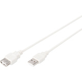 Digitus Câble de rallonge USB 2.0, USB-A mâle > USB-A femelle, Câble d'extension Beige