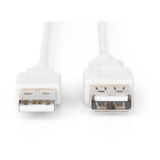 Digitus Câble de rallonge USB 2.0, USB-A mâle > USB-A femelle, Câble d'extension Beige