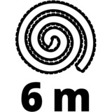 EINHELL Tuyau haute pression en PVC, 6 mètres Noir