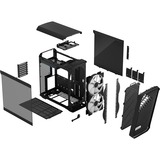 Fractal Design Torrent Compact RGB boîtier midi tower Noir | 2x USB-A | 1x USB-C | RGB | Verre Trempé