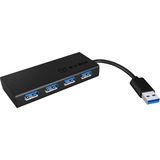 ICY BOX IB-AC6104-B 5000 Mbit/s Noir, Hub USB Noir, USB 3.2 Gen 1 (3.1 Gen 1) Type-A, 5000 Mbit/s, Noir, Aluminium, 90 mm, 40 mm