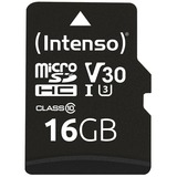 Intenso 3433470 mémoire flash 16 Go MicroSDHC UHS-I Classe 10, Carte mémoire 16 Go, MicroSDHC, Classe 10, UHS-I, 100 Mo/s, 45 Mo/s