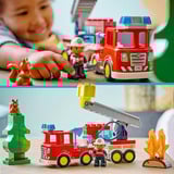 LEGO DUPLO Town Camion de pompiers avec tuyau et pompier, Jouets de construction 