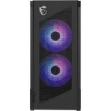 MSI MPG VELOX 300R AIRFLOW PZ Midi Tower Noir, boîtier pc Noir | 2x USB-A | 1x USB-C | RGB | Verre Trempé