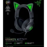 Razer Kraken Kitty V2, Casque gaming Noir, PC