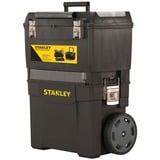 Stanley 1-93-968 Servante Carbone, Noir, 47 x 63 x 30 cm, Chariot à outils Noir/Jaune, Noir, 47 x 63 x 30 cm