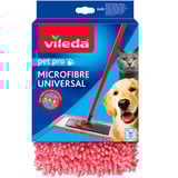 Vileda Housse de rechange, pour balai à franges Pet Pro MICROFIBRE UNIVERSAL, Couverture de l’essuie-glace Rouge