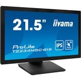 iiyama ProLite T2234MSC-B1S 21.5" Moniteur tactile  Noir (Mat), VGA, HDMI, DisplayPort, Audio