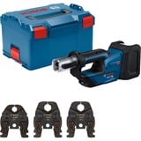 Bosch Outil de sertissage sans fil GPT 18V-19 Professional solo, 18Volt, Kit M, Machine à presser Bleu