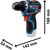 Bosch Perceuse-visseuse sans fil GSR 12V-32 Professional, 12 Volt, Perceuse/visseuse Bleu/Noir