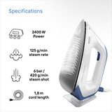 Braun CareStyle Compact IS 2143, Centrales à vapeur Blanc/Bleu