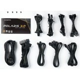 Chieftec Polaris 3.0 unité d'alimentation d'énergie 20+4 pin ATX ATX Noir alimentation  modulaire 1250 watt Noir, 4x PCIe, 1250 W, 100 - 240 V, 50/60 Hz, 15-8 A, Actif, 120 W