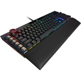 Corsair K100 RGB Mechanical Gaming clavier USB QWERTZ Allemand Noir Noir, Layout DE (QWERTZ), Cherry MX RGB Speed Silver, 100%, Taille réelle (100 %), USB, Clavier mécanique, QWERTZ, LED RGB, Noir