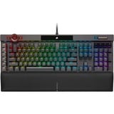 Corsair K100 RGB Mechanical Gaming clavier USB QWERTZ Allemand Noir Noir, Layout DE (QWERTZ), Cherry MX RGB Speed Silver, 100%, Taille réelle (100 %), USB, Clavier mécanique, QWERTZ, LED RGB, Noir