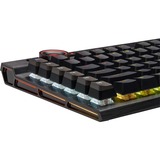Corsair K100 RGB Mechanical Gaming clavier USB QWERTZ Allemand Noir Noir, Layout DE (QWERTZ), Cherry MX RGB Speed Silver, 100%, Taille réelle (100 %), USB, Clavier mécanique, QWERTZ, LED RGB, Noir