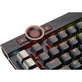 Corsair K100 RGB Mechanical Gaming clavier USB QWERTZ Allemand Noir Noir, Layout DE (QWERTZ), Cherry MX RGB Speed Silver, 100%, Taille réelle (100 %), USB, Clavier mécanique, QWERTZ, LED RGB, Noir