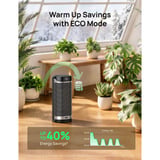 DREO Chauffage soufflant Solaris 619, Radiateur soufflant Noir/Argent