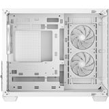 DeepCool CG330 3F WH boîtier mini tower Blanc | 3x USB-A | Verre trempé
