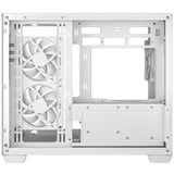 DeepCool CG330 3F WH boîtier mini tower Blanc | 3x USB-A | Verre trempé