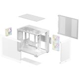 DeepCool CG330 3F WH boîtier mini tower Blanc | 3x USB-A | Verre trempé